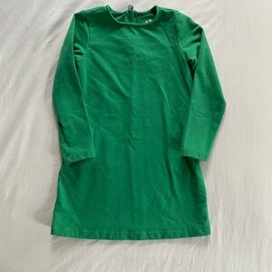 EUC primary clothing green long sleeve cozy dress size 6-7